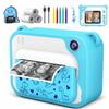 Kids Camera Instant Print, Dinosaur Instant Print Camera for Kids with 1080P Video, 32GB SD Card, 240 Photos, Christmas Birthday Gifts for Boys Girls Ages 3-12 (Blue) view 1