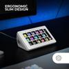 MARSGAMING MSD-One Slim Control Deck, 15 Customizable LCD Keys, Expanded LCD Display, Software Control and Plug-in, Compact Control Deck with Slim Ergonomic Design, Windows and MacOS, White view 2