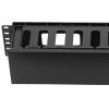 4 Pack Horizontal Rack Mount Cable Management, Cable Organizer, Plastic Server Cable Raceways for Computer Rooms, Internet Cafe, Office, Company, Desk view 3