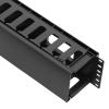 4 Pack Horizontal Rack Mount Cable Management, Cable Organizer, Plastic Server Cable Raceways for Computer Rooms, Internet Cafe, Office, Company, Desk view 4