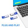 EASTBULL 200 Packs of 2GB Bulk Flash Drives, USB Flash Drives Pack 2GB USB Drives Bulk Swivel USB2.0 Thumb Drives Bulk with Strings (200Packs, Blue) view 2
