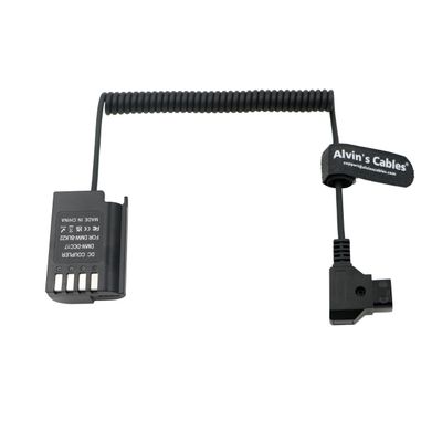 Alvins Cables DMW-DCC17 DMW-BLK22 Dummy Battery to D-tap Power Adapter Coiled Cable for Panasonic Lumix S5 S5II S5K S5C GH6 GH5II G9 G9II Camera