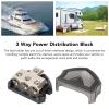 3 Way Power Distribution Block 1x 0/4GA IN 3x 0/4GA OUT Power Distribution Ground Distributor Block for Car Boat RV Audio Amplifier view 4
