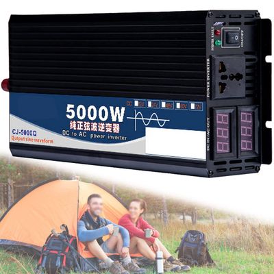 1600W/2200W/2600W/3000W/4000W/5000W/6000W/7000W/8000W Power Inverter 12V/24V/48V/60V DC to 110V /230V AC with LCD Display,Pure Sine Wave Inverter Converter for RV,5000W-12Vto220V