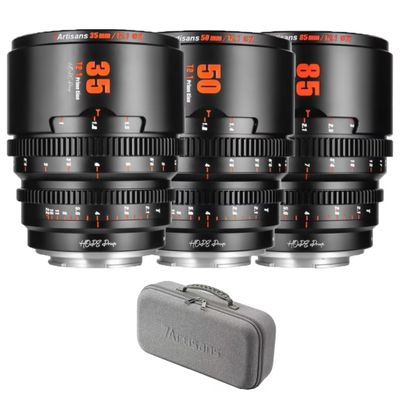 7artisans 35mm 50mm 85mm T2.1 Cine Lens Kit for Canon RF Mount APS-C 260 Ultra Long Focus Large Aperture Prime Mirrorless Camera Lens for Portraiture/Street Photography/Humanistic