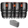 7artisans 35mm 50mm 85mm T2.1 Cine Lens Kit for Canon RF Mount APS-C 260 Ultra Long Focus Large Aperture Prime Mirrorless Camera Lens for Portraiture/Street Photography/Humanistic view 1