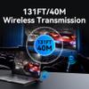 VENTION 2025 Upgraded Wireless HDMI Dongle Transmitter and Receiver 2.4/5GHz 4K Decording, 131FT /40M, Bluetooth Adapter, Wireless Extender Connection with Sender with Miracast 1080P,Black view 4