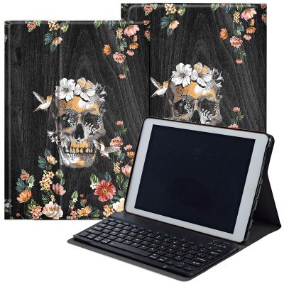 DEGDFSGR Keyboard Case for Samsung Galaxy Tab A7 Lite 8.7 Inch 2021 Model (SM-T220/T225/T227), Magnetic Closure Detachable Bluetooth Keyboard for Samsung Galaxy A7 Lite Case, Hummingbird in Skull