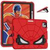 AKABEILA Compatible with Apple iPad Air 11(2024) 11 inch Tablet CaseLightweight Shockproof Rugged Protective Cover with Kickstand for Kids Children Boys Babies Red Black view 1