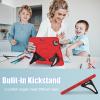 AKABEILA Compatible with Apple iPad Air 11(2024) 11 inch Tablet CaseLightweight Shockproof Rugged Protective Cover with Kickstand for Kids Children Boys Babies Red Black view 2