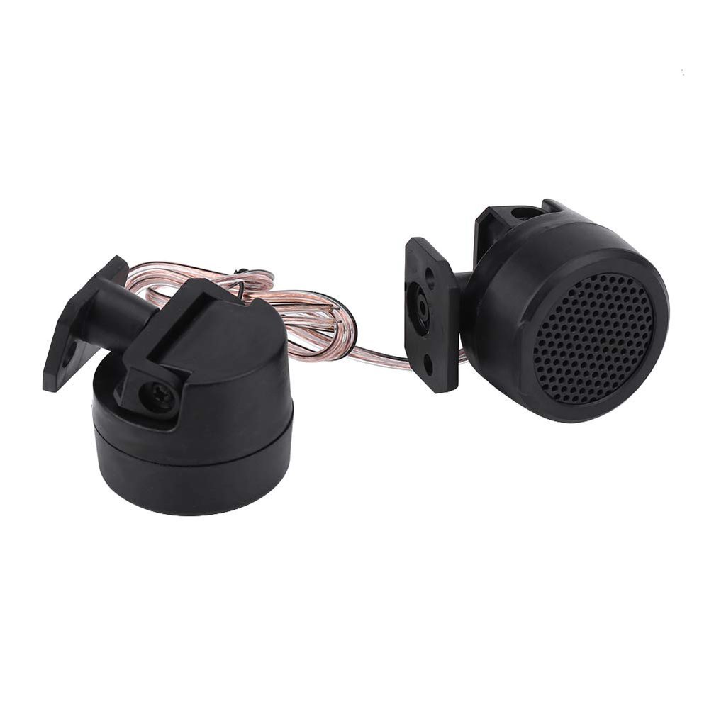 500W 12V Car Round Super Power Speaker Tweeter Audio System Compact Size Black 2Pcs