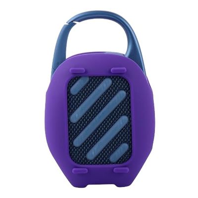 DirectNine Basics Speaker Case for JBL CLIP5 Shockproof Silicone Protective Cover for JBL CLIP 5 Speaker Shell Waterproof and Dustproof Soft Full Protection Cover Skin Protective Sleeve Accessories (Purple)