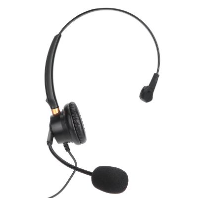 Gsycle Telephone Headset, Call Center Headset Mono Telephone Headset Call Center Office Headphone Jack Phone Headset with Microphone