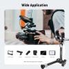 NEEWER 9.8"/25cm Adjustable Magic Arm with Super Clamp Kit, 1/4" & 3/8" Threads, 1/4" Screws for Flash/LED Light/Microphone/Monitor, Compatible with SmallRig Camera Cage, Max Load: 4.4lb/2kg, ST25C view 2