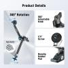 NEEWER 9.8"/25cm Adjustable Magic Arm with Super Clamp Kit, 1/4" & 3/8" Threads, 1/4" Screws for Flash/LED Light/Microphone/Monitor, Compatible with SmallRig Camera Cage, Max Load: 4.4lb/2kg, ST25C view 3