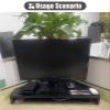 ZIMGOD Corner Monitor Stand Triangle Solid Wood Desk Monitor Stand, Save Space Laptop Corner Shelves, Computer Screen Holders for Home Meeting Room, Easy to Assemble(Natural) view 3