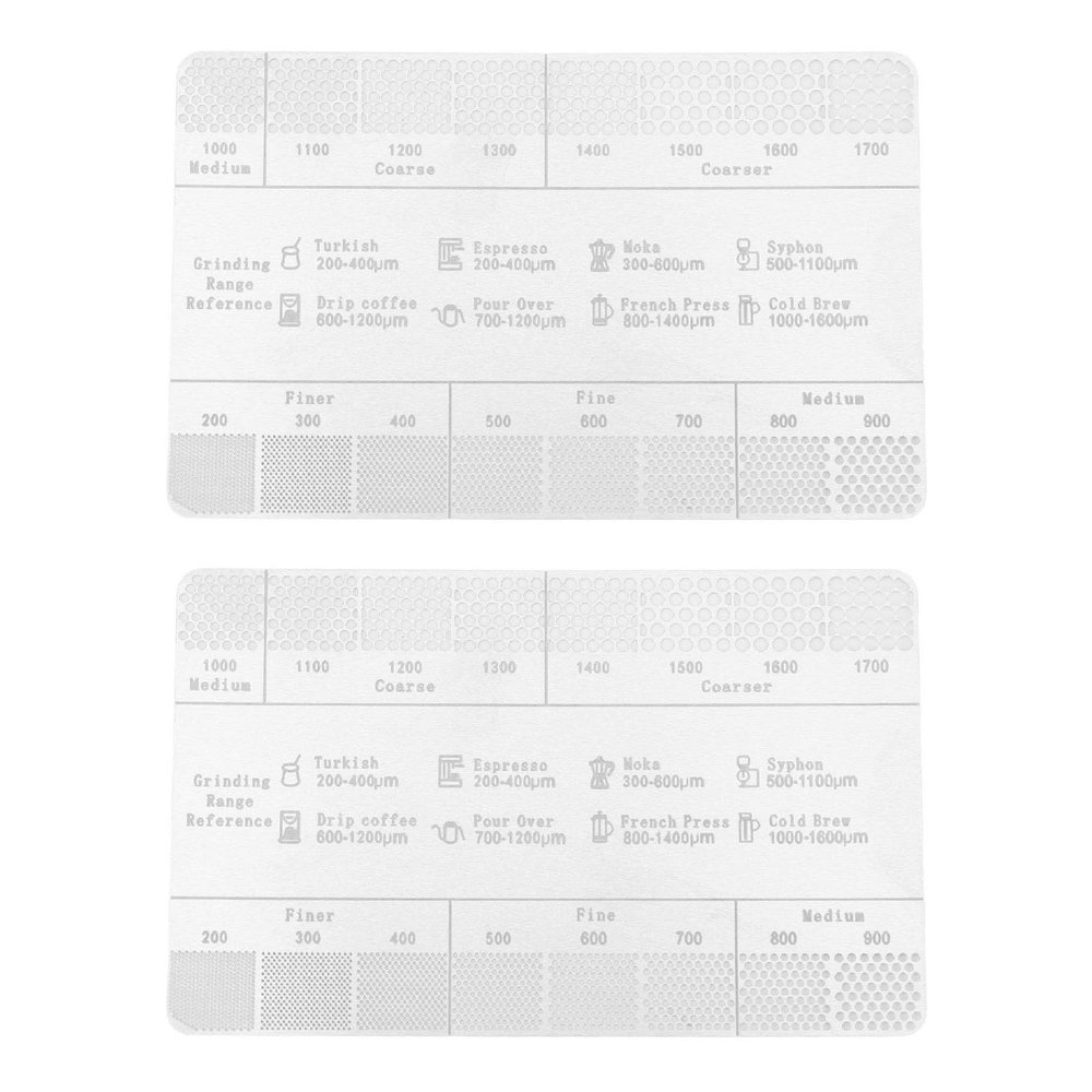 Sorandy Coffee Grind Measure Tool, 16 Types, 200-1700m, Stainless Steel, Single Piece Construction, 8.5x5.4cm
