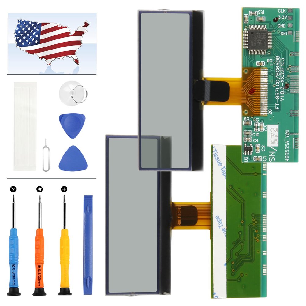 A-MIND Screen Replacement for YAESU FT-857 FT-857D LCD Screen 8.0" for YAESU FT-857 FT-857D Display LCD Screen Repair Kits for 'Zebra Stripes' Issue