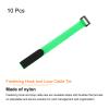 MECCANIXITY Fastening Hook and Loop Cable Tie 10 Inch x 13/16 Inch Reusable with Buckle Adjustable Multi-Purpose Wire Strap for Cord Management Green, Pack of 10 view 3
