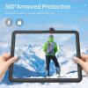 AdirMi Waterproof Case for iPad Air 13 inch (M2, 2024), Outdoor Sports Full-Body Heavy Duty Shockproof Protective Cover Built-in Screen Protector, Shoulder Strap view 4