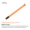 MECCANIXITY Fastening Hook and Loop Cable Tie 20 Inch x 1 Inch Reusable with Buckle Adjustable Multi-Purpose Wire Strap for Cord Management Orange, Pack of 10 view 3