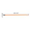 MECCANIXITY Fastening Hook and Loop Cable Tie 35 Inch x 13/16 Inch Reusable with Buckle Adjustable Multi-Purpose Wire Strap for Cord Management Orange, Pack of 10 view 2