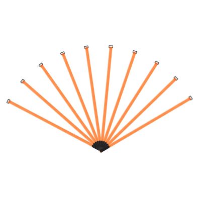 MECCANIXITY Fastening Hook and Loop Cable Tie 31 Inch x 13/16 Inch Reusable with Buckle Adjustable Multi-Purpose Wire Strap for Cord Management Orange, Pack of 10