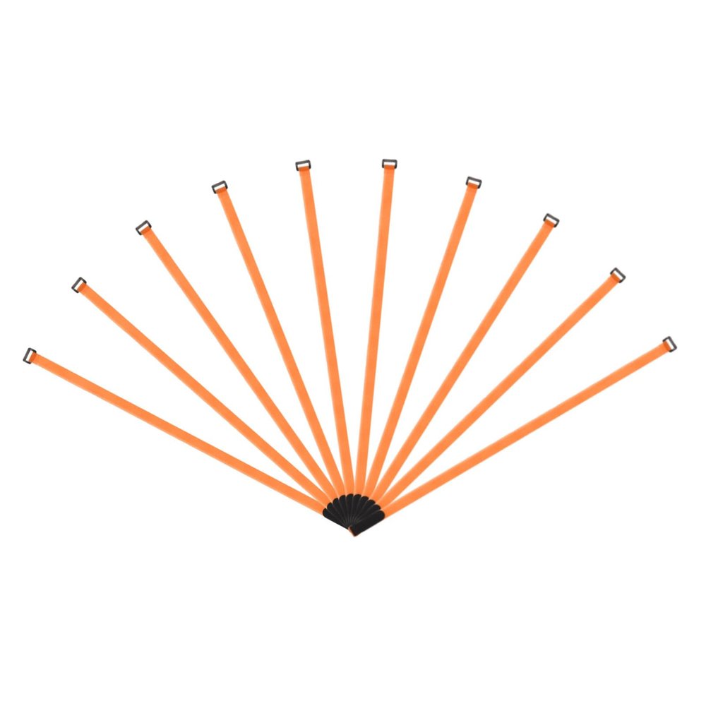 MECCANIXITY Fastening Hook and Loop Cable Tie 31 Inch x 13/16 Inch Reusable with Buckle Adjustable Multi-Purpose Wire Strap for Cord Management Orange, Pack of 10