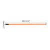 MECCANIXITY Fastening Hook and Loop Cable Tie 31 Inch x 13/16 Inch Reusable with Buckle Adjustable Multi-Purpose Wire Strap for Cord Management Orange, Pack of 10 view 2