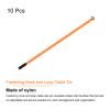 MECCANIXITY Fastening Hook and Loop Cable Tie 31 Inch x 13/16 Inch Reusable with Buckle Adjustable Multi-Purpose Wire Strap for Cord Management Orange, Pack of 10 view 3