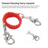 POENVFPO Diving Camera Carry Lanyard, 360 Degrees Retractable Flexible Rotation Camera Handle Rope Bracket Diving Accessories (Red) view 4