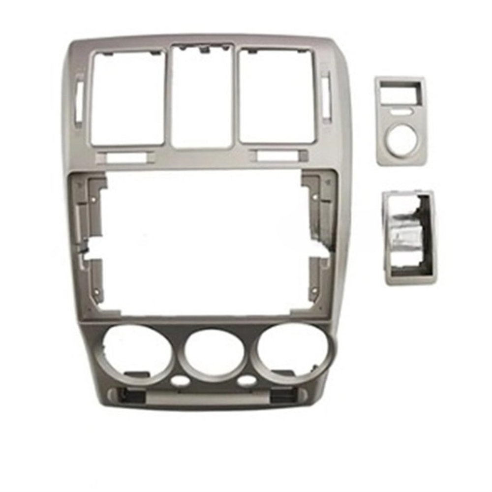 oimcpr 7/9 Inch Car Fascia Radio Panel Compatible for Hyundai Getz 2002-2011 Dash Kit Install Facia Console GPS Bezel Plate Adapter Cover Trim(Left Wheel Silver,7 inches)