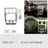oimcpr 7/9 Inch Car Fascia Radio Panel Compatible for Hyundai Getz 2002-2011 Dash Kit Install Facia Console GPS Bezel Plate Adapter Cover Trim(Left Wheel Silver,7 inches) view 2