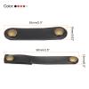 MECCANIXITY 20 Pcs Leather Cable Straps Cord Organizer 63x16mm Ties Soft Cord Holder Winder Keeper Cable Management for USB Cable, Headphone Wire, Earphone view 2