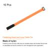 MECCANIXITY Fastening Hook and Loop Cable Tie 16 Inch x 1 Inch Reusable with Buckle Adjustable Multi-Purpose Wire Strap for Cord Management Orange, Pack of 10 view 3