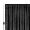 Wedding Linens Inc. 16ft H x 57in W Luxurious Ice Crushed Velvet Event Backdrop Drapes Panels, Curtain Panel for Parties, Birthdays, Anniversaries, Weddings, Graduations (Black) view 3