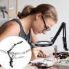 LED Magnifying Desk Lamp with Stand and Clamp for Repair, Crafts, Reading view 2