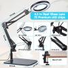 LED Magnifying Desk Lamp with Stand and Clamp for Repair, Crafts, Reading view 4