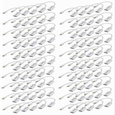 Kyper USKyper-2788 (100 Pack) 4K Mini DisplayPort to HDMI Adapter 4K@30Hz Mini DP MDP Thunderbolt 1/2 Compatible with MacBook Pro 2010-15/Air 2008-17 Surface Pro 1-6 Dell XPS 13 15 ThinkPad T + More