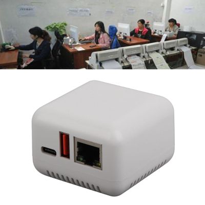 USB 2.0 Network Print Server Print Server with Multiple Interfaces, Supports Image Printing and 256GB, LAN Print Share Server for for for Linux for Android (US Plug