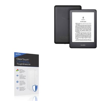BoxWave Screen Protector Compatible with Amazon Kindle (10th Gen 2019) - ClearTouch Crystal ToughShield 9H (2-Pack), Clear 9H Tough Flexible Film Screen Protector
