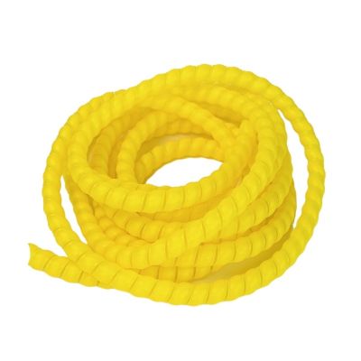 ELLANA spiral protector 5 Meter Sleeving Tube Cover Spiral Wrap Line Pipe Protect Spiral Wrap Wire Organizer Winding Flame Retardant Cable Protector wraps cable(Yellow,42mm)