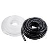 Spiral Protector 4mm to 30mm Cable Management Sheath Winding Pipe Spiral Wrapping Transparent Black Wire Protector Plastic Organizer Tube Sleeve Wraps Cable(Transparent White,10mm x 7.5 Meter) view 2