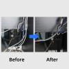 Spiral Protector 4mm to 30mm Cable Management Sheath Winding Pipe Spiral Wrapping Transparent Black Wire Protector Plastic Organizer Tube Sleeve Wraps Cable(Transparent White,10mm x 7.5 Meter) view 3