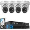4COVR 4K PoE Security Camera System, Human Vehicle Detection, 4Pcs 8MP 2.8mm 110 Wide Angle Dome IP Camera with Mic, 8CH 8MP H.265 NVR with 2TB HDD, IP67 Home Weatherproof Outdoor, LY97SA8M0804 view 1