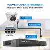 4COVR 4K PoE Security Camera System, Human Vehicle Detection, 4Pcs 8MP 2.8mm 110 Wide Angle Dome IP Camera with Mic, 8CH 8MP H.265 NVR with 2TB HDD, IP67 Home Weatherproof Outdoor, LY97SA8M0804 view 3