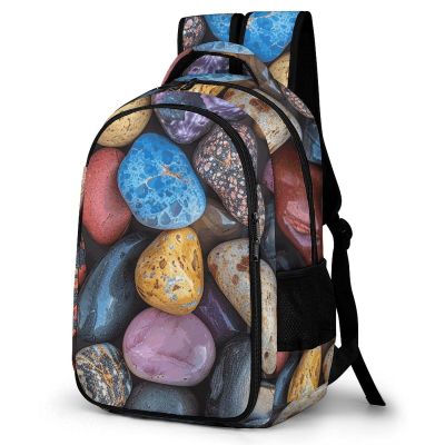 BTCOWZRV Laptop Backpack Lightweight Waterproof Travel Daypack Pebbles And Rocks Hiking Bag for Women Men 15.6in