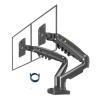 AVXANKTG F160 Supports USB3.0 27 inch 2-9KG Dual Monitor Stand for Non-Hole Gas Pressure air Support TV Stand Dual Screen 360 Rotation Desktop(with 1pc USB 3 Cable) view 1