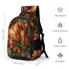 BTCOWZRV Laptop Backpack Lightweight Waterproof Travel Daypack Turkey And Green Beans Hiking Bag for Women Men 15.6in, White view 2