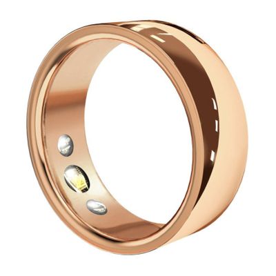 TQQEPOOL Smart Ring Fitness Tracker Health Heart Rate,Oximetry,Sleep,Exercise Monitoring with Charging Case,Great Gift for Women & Men(Rose gold color,20#)